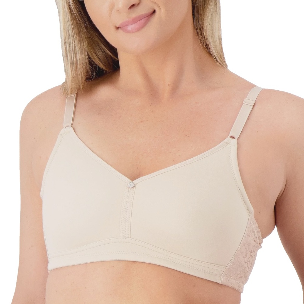 Breezies Jacquard Back Smoothing Wirefree Bra~A473390~No Padding 9986P